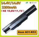 Baterie A31-K53, A32-K53 pro Asus A53, A54, A83, K43, K53, K54, K84, X43 2200mAh 14,4V/14,8V Li-Ion