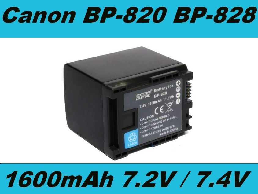 Baterie Canon BP-820, BP-828, BP-827, BP-819 1600mAh