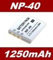 Baterie Casio NP-40, NP-40DBA, NP-40DCA, Pentax LB-060 1250mAh neoriginální