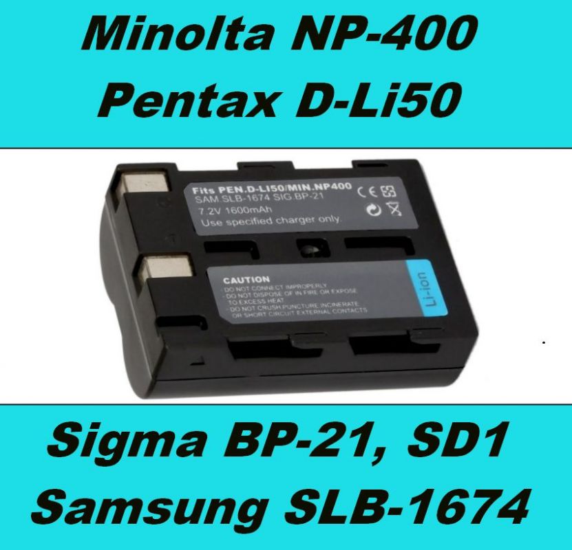 Baterie NP-400 pro Konica Minolta 1600mAh Li-Ion 7.4V