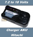 Nabíječka AKU baterie Hitachi o napětí 7,2V 9,6V 10,8V 12V 14,4V 18V Ni-CD, Ni-MH, Li-Ion