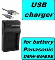 USB Nabíječka baterie PANASONIC DMW-BMB9, DMW-BMB9GK flexibilní, neoriginální