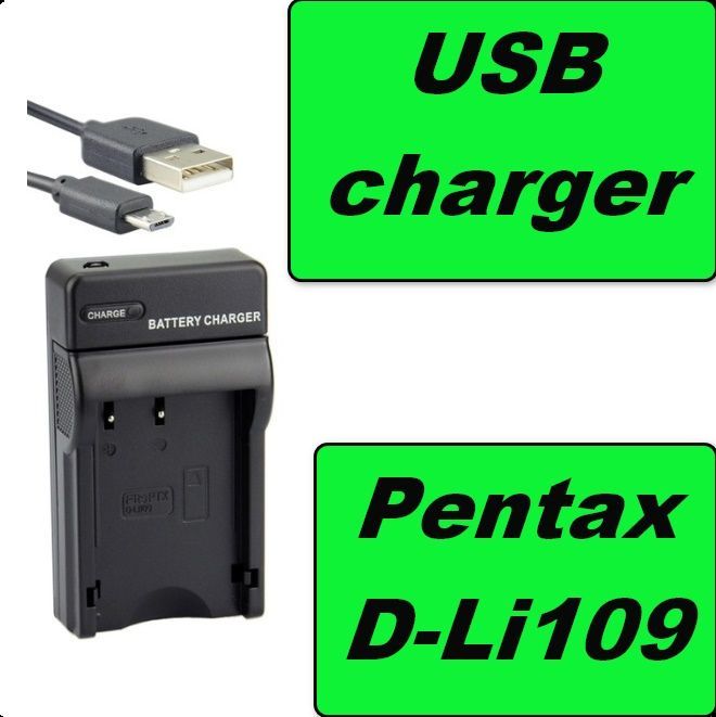 USB Nabíječka baterie Pentax D-Li109, DLi-109, DLi109 flexibilní, neoriginální