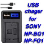 Nabíječka baterie SONY NP-BG1, NP-FG1, NP-BD1 flexibilní - USB