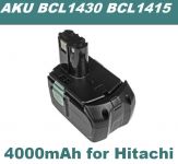 Baterie Hitachi BCL1415, BCL1430, BCL 1415, 327729, 327728 14,4V 4000mAh Li-Ion