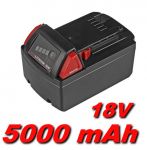 Baterie Milwaukee M18, M18 XC, 48-11-1840, 48-11-1828, M18B4 5000mAh 18V Li-Ion neoriginální