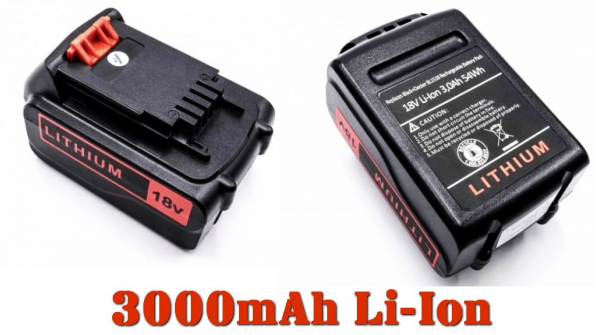 18V 3000mAh BL2018 Rechargeable Li-ion Battery for BLACK & DECKER