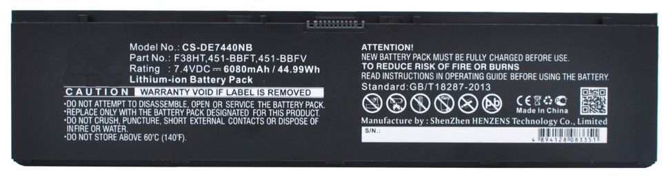 Baterie 34GKR Dell Latitude E7440, E7450 7,4V 6080mAh