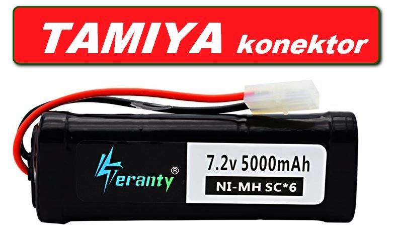 Baterie pro RC modely Tamiya 5000 mAh 7,2V Ni-Mh