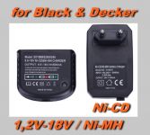 Nabíječka AKU baterií Black &amp; Decker s napětím 9,6V - 18V a články Ni-MH, Ni-CD nahrazuje ORIGINÁL