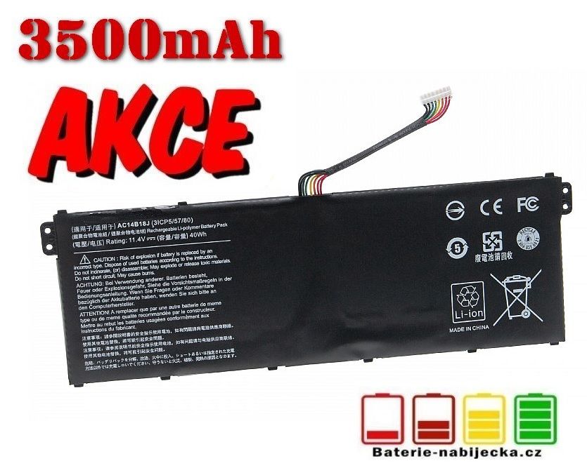 Baterie AC14B18J do notebooku Acer 11,4V 3500mAh