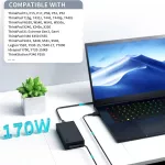 AC adaptér Lenovo 170W 20V 8.5A - slim plochá zástrčka - neoriginální kvalitní napájecí zdroj, nabíječka pro notebooky TopTechnology