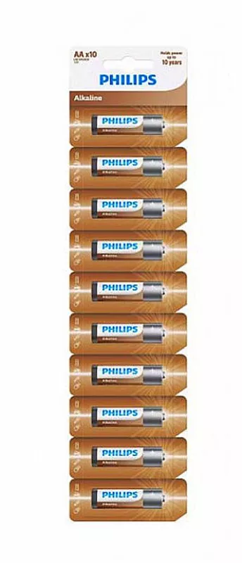 Alkalická baterie PHILIPS AA 1,5V - 10ks