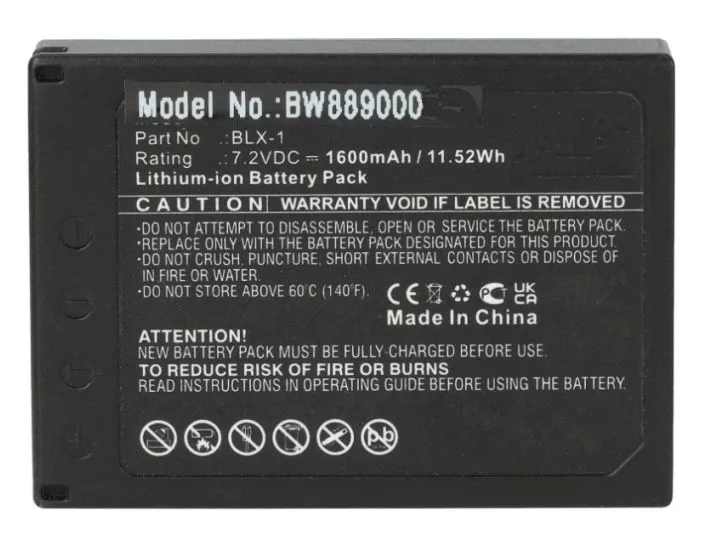 Baterie Olympus BLX-1 1600mAh