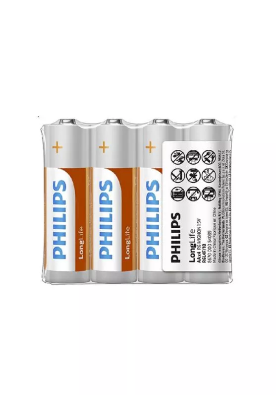 Baterie PHILIPS AA / LR6 LongLife 1,5V - 4ks