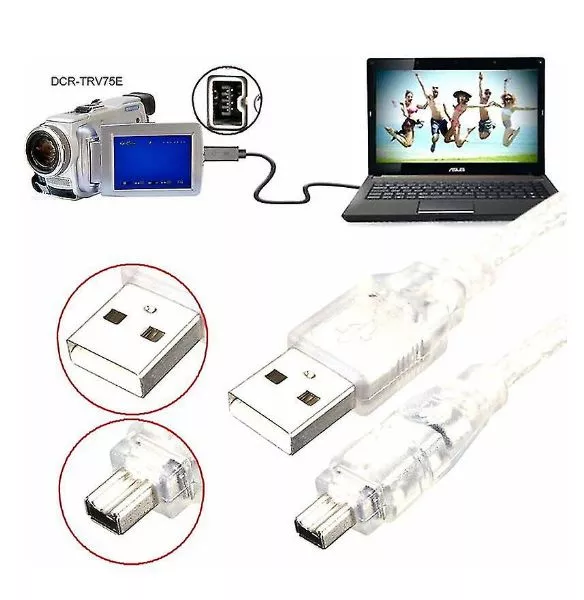 Datový kabel USB 2.0 na FireWire iEEE-1394 4 pin