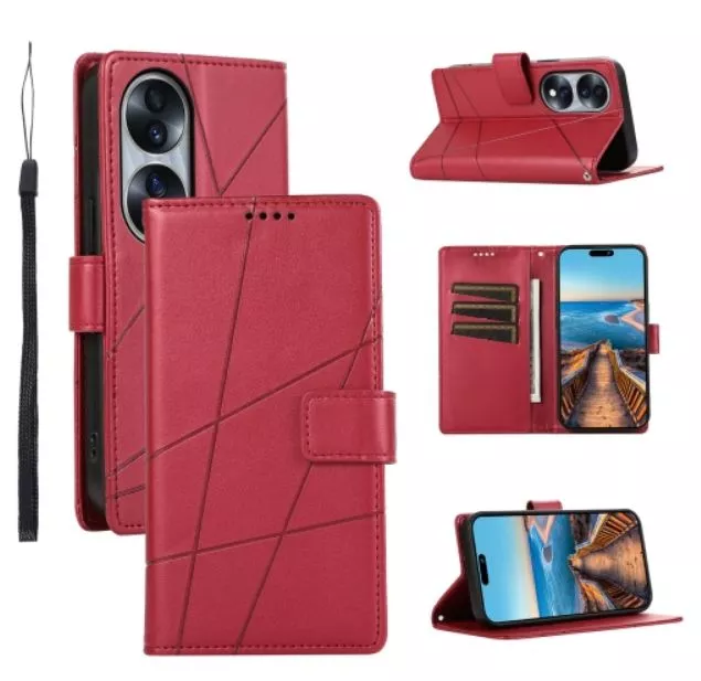 Kožené pouzdro pro Honor 70 červené