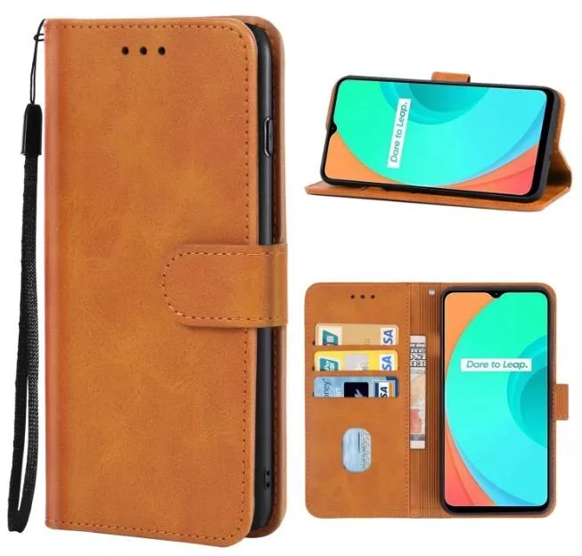 Kožené pouzdro pro Realme C11 2021 hnědé