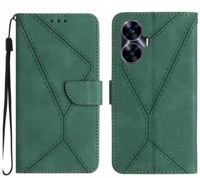 Kožené pouzdro pro Realme C55 green