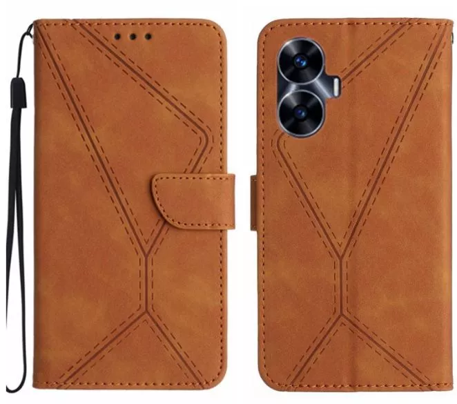 Kožené pouzdro pro Realme C55 hnědé