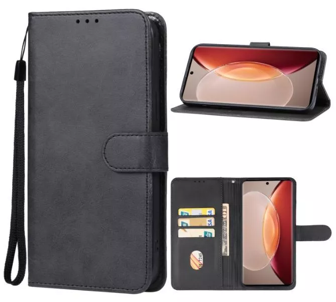 Kožené pouzdro pro Vivo X90 Pro černé