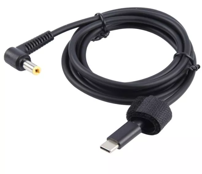 Nabíjecí kabel k notebooku PD 65W Typ-C na 5,5 x 2,5 mm