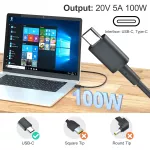 Napájecí adaptér USB-C 100W 5A pro notebooky Asus, funkce PD 3P pro efektivní nabíjení TopTechnology