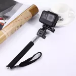 Teleskopická selfie tyč + držák pro kamery a fotoaparáty různých značek, jako jsou GoPro Hero, DJI Osmo, Insta360, MagiCam, Olympus, Nikon, Sony, Samsung a další TopTechnology