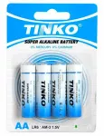 TINKO alkalická baterie AA/LR6  1,5V -  4ks / blistr