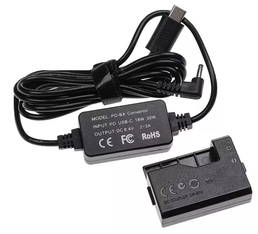 USB adaptér, zdroj Canon ACK-E10 + DR-E10