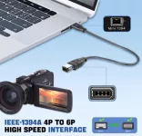 Datový DV kabel FireWire iEEE-1394 6 pin na 4 pin kolíkový konektor, pro počítač, notebook, kameru a videokameru TopTechnology