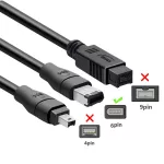 Datový kabel USB 2.0 na FireWire iEEE-1394 6 pin kolíkový konektor ( samec ) TopTechnology