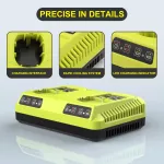 DUÁL nabíječka Ryobi 18V pro 2 kusy baterie, nahrazuje originál TopTechnology