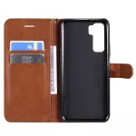 Kožené pouzdro pro Huawei P40 Lite 5G hnědé, brown tzv. knížka TopTechnology