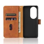 Kožené pouzdro pro Huawei P50 Pro hnědé, brown, tzv. knížka TopTechnology