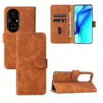 Kožené pouzdro pro Huawei P50 Pro hnědé
