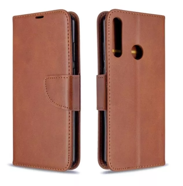 Kožené pouzdro pro Huawei Y6P hnědé