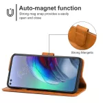 Kožené pouzdro pro Motorola Moto G100 hnědé, brown, tzv. knížka, materiál syntetická kůže TopTechnology