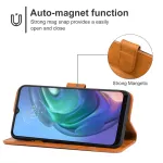 Kožené pouzdro pro Motorola Moto G10, Moto G20 hnědé, brown, tzv. knížka, materiál syntetická kůže TopTechnology