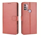 Kožené pouzdro pro Motorola Moto G30 hnědé