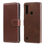Kožené pouzdro pro Motorola Moto G8 Power hnědé