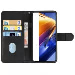Kožené pouzdro pro Poco F4 GT černé, black, tzv. knížka, materiál syntetická kůže TopTechnology