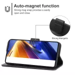Kožené pouzdro pro Poco F4 GT černé, black, tzv. knížka, materiál syntetická kůže TopTechnology