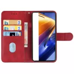 Kožené pouzdro pro Poco F4 GT červené, red, tzv. knížka, materiál syntetická kůže TopTechnology