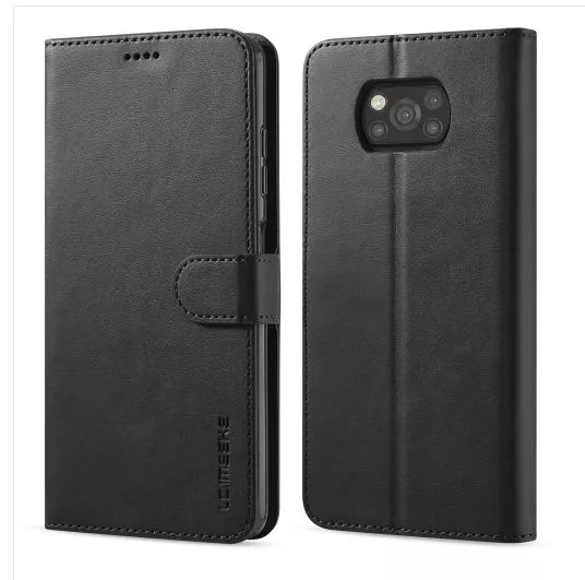 Kožené pouzdro pro Poco X3 NFC černé