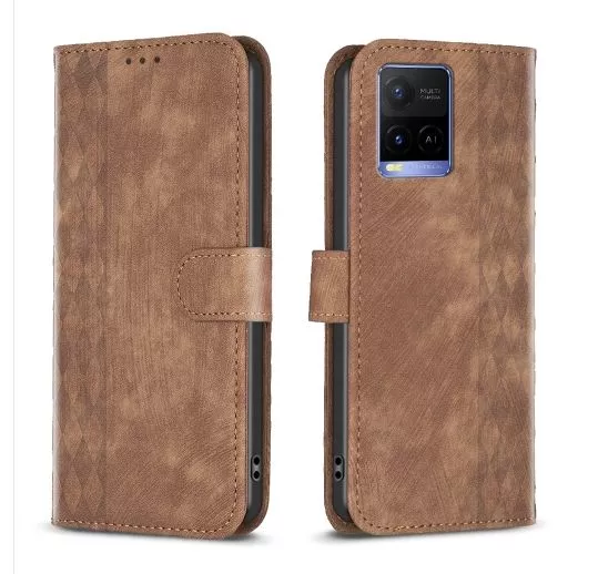 Kožené pouzdro pro Vivo Y21, Vivo Y21s hnědé, brown, tzv. knížka TopTechnology