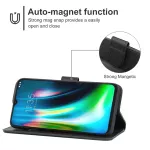 Pouzdro Motorola Moto G9 Play, Motorola Moto E7 Plus black, černé, tzv. knížka, materiál syntetická kůže TopTechnology