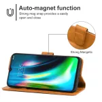 Pouzdro Motorola Moto G9 Play, Motorola Moto E7 Plus brown, hnědé, tzv. knížka, materiál syntetická kůže TopTechnology