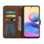 Pouzdro Xiaomi Redmi Note 10 5G, Poco M3 Pro 5G brown, hnědé, tzv. knížka, materiál syntetická kůže TopTechnology