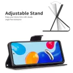 Pouzdro Xiaomi Redmi Note 11 Global, Xiaomi Redmi Note 11s black, černé, tzv. knížka, materiál syntetická kůže TopTechnology